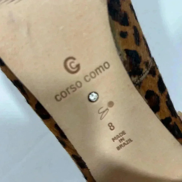 NEW!CorsocComo-Leopard cow hair, suede heel pumps size 8 - Picture 9 of 14